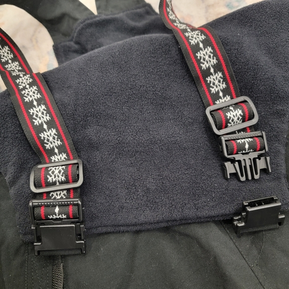 Polo Jeans Co. Ralph Lauren Ski Bib Overalls Snow Pants Black Women’s Large - Picture 12 of 17